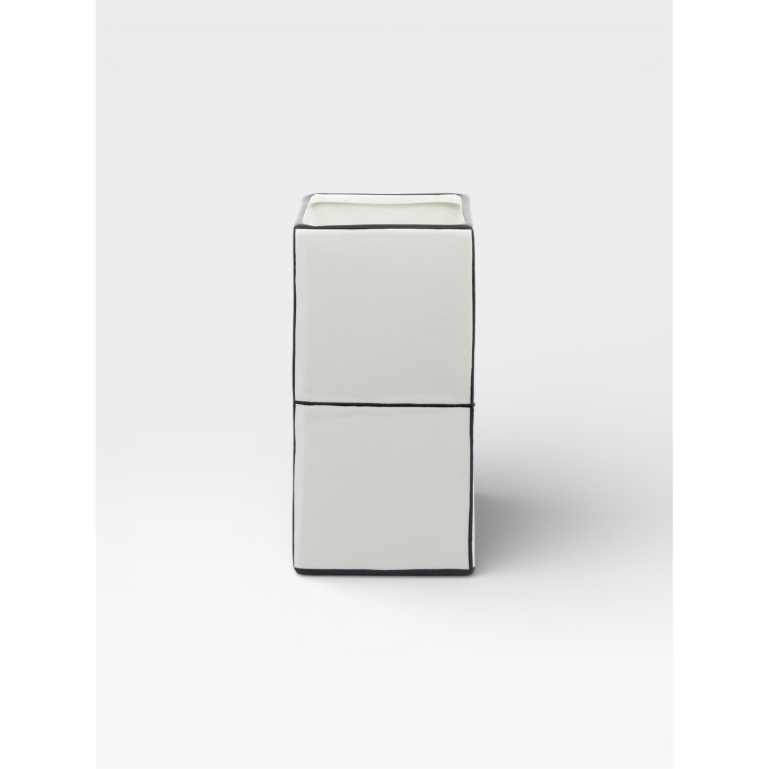 Vase Double Tile blanc / noir