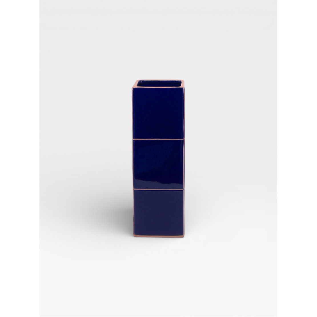 Vase Triple Tile bleu / rose