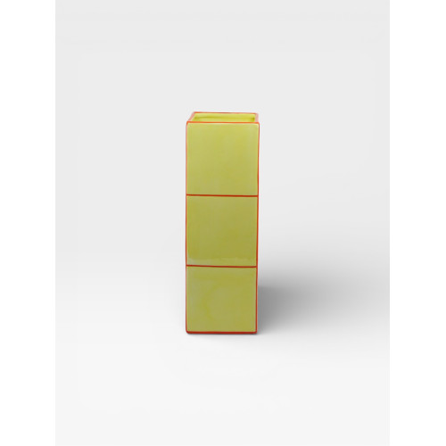 Vase Triple Tile Jaune /...