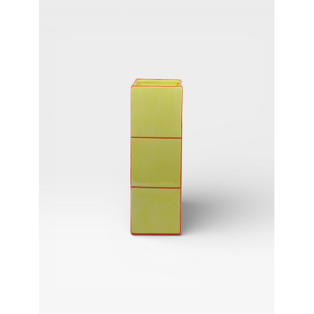 Vase Triple Tile Jaune / Orange
