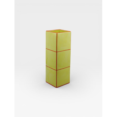 Vase Triple Tile Jaune / Orange