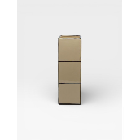 Vase Triple Tile beige / marron