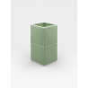 Vase Double Tile vert / blanc