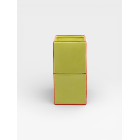 Vase Double Tile jaune / orange