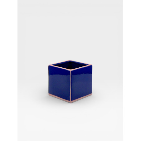 Vase Simple Tile bleu / rose