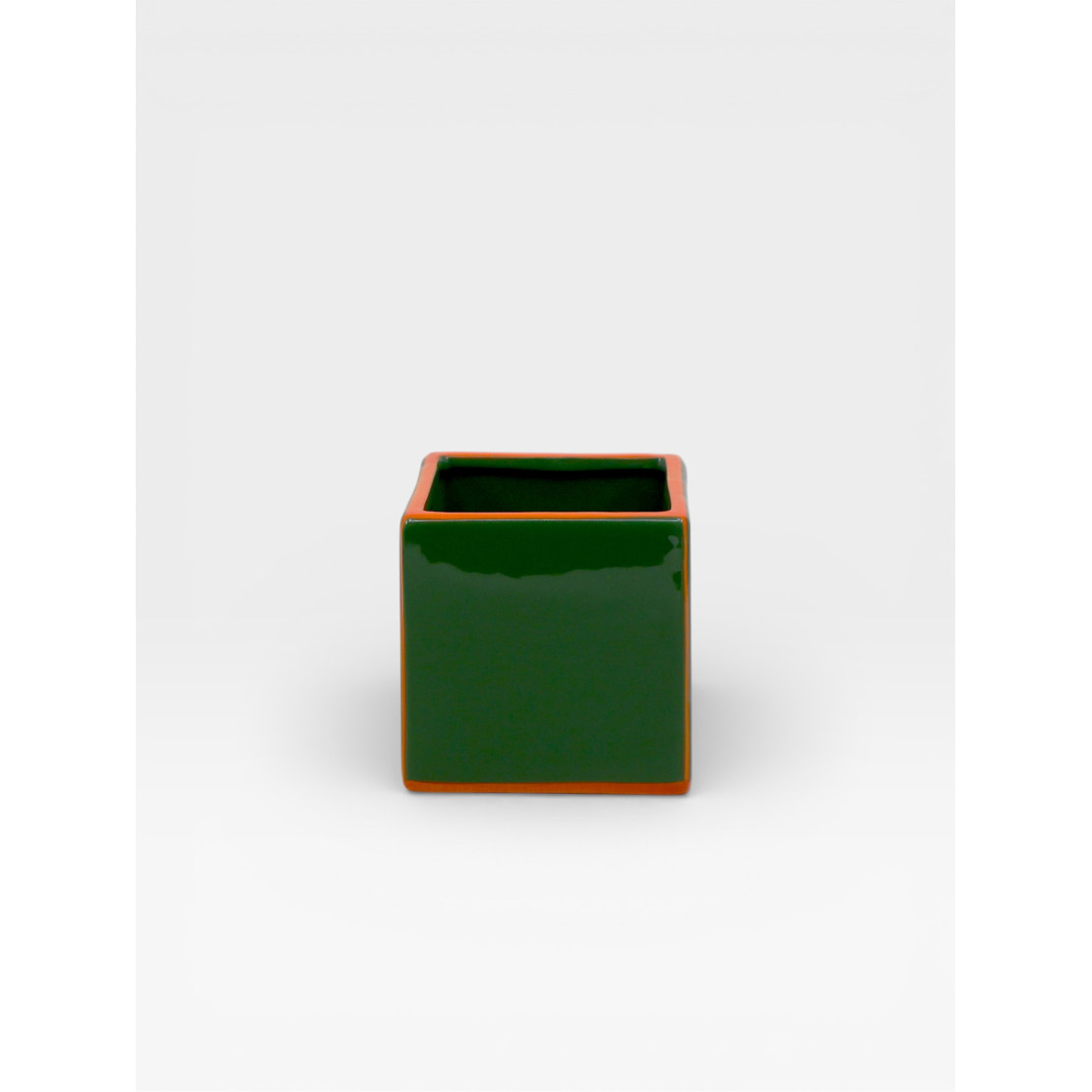 Vase Tile Simple Vert / Orange