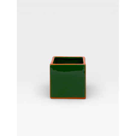 Vase Tile Simple Vert / Orange