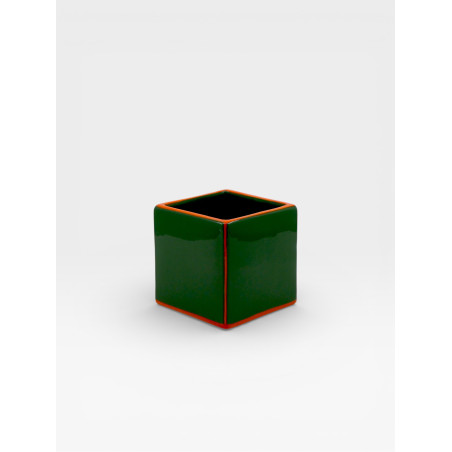 Vase Tile Simple Vert / Orange