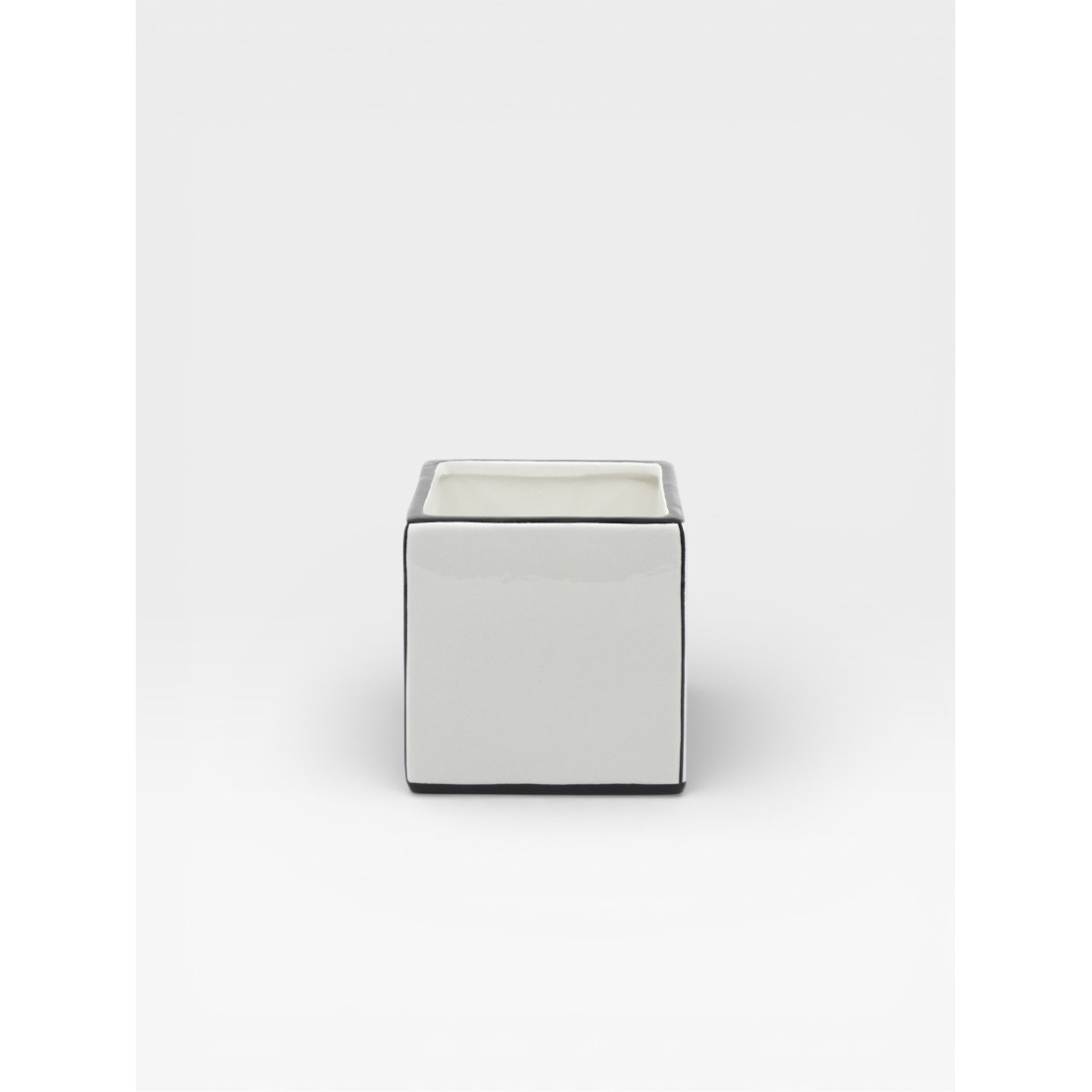 Vase Simple Tile blanc / noir