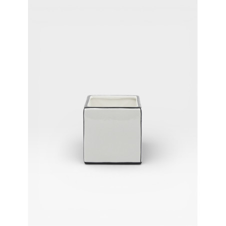 Vase Simple Tile blanc / noir