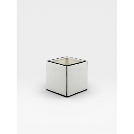 Vase Simple Tile blanc / noir