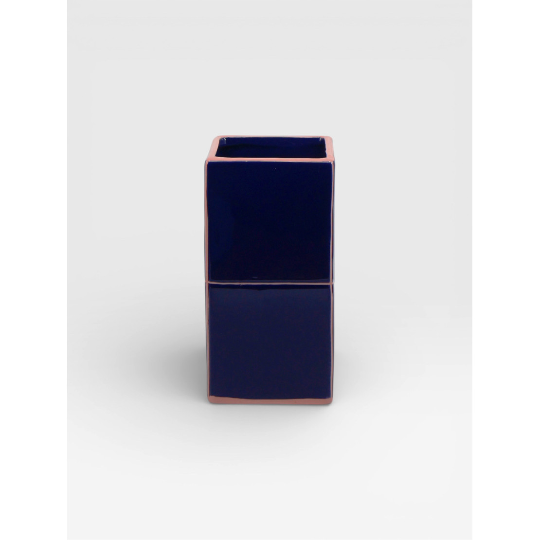 Vase Double Tile bleu / rose