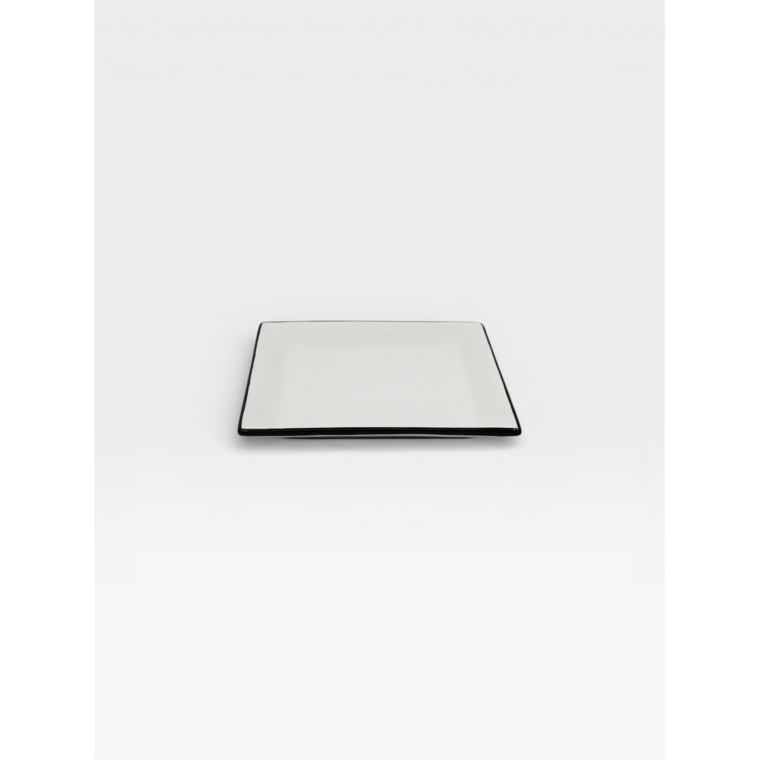 Assiettes Tile 18cm X4 Blanches / Noires