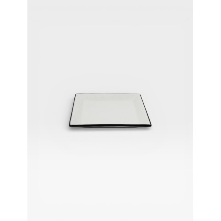 Assiettes Tile 18cm X4 Blanches / Noires