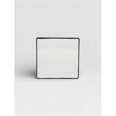 Set de 4 sous verres Tile blanc / noir