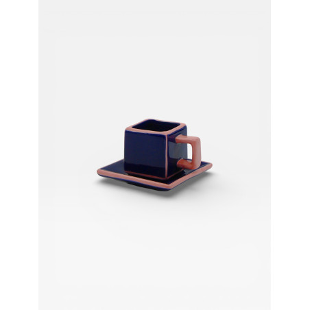 Set de 2 tasses à Café  Tile bleu / rose