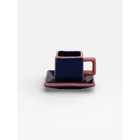 Set de 2 tasses à Café Tile bleu / rose