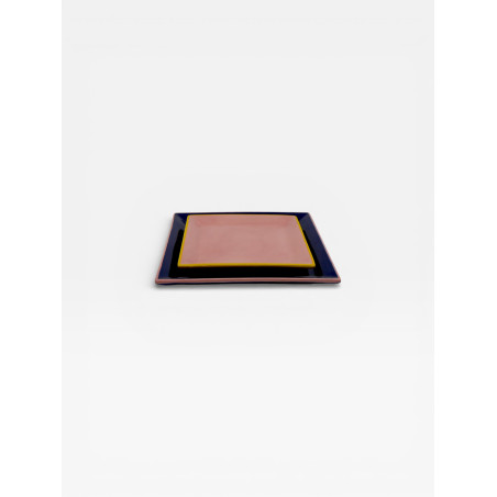 Assiettes Tile 23cm X4 Bleues / Roses