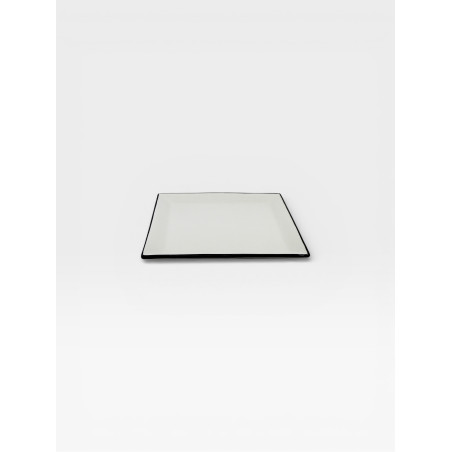 Assiettes Tile 23cm X4 Blanches / Noires