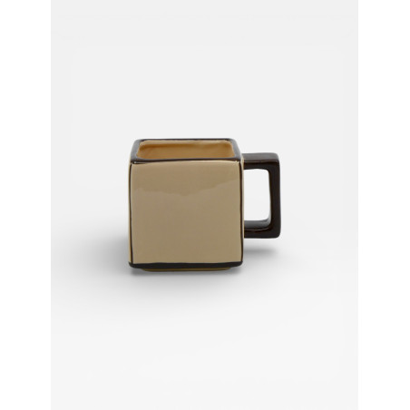Mug Tile beige / marron