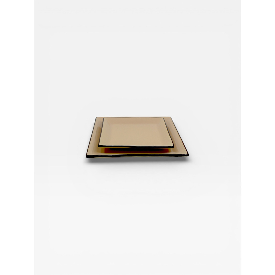 Set de 4 assiettes plate (23cm) Tile beige / marron