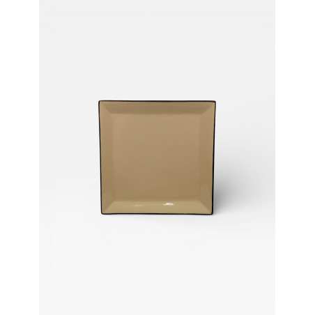 Set de 4 assiettes plate (23cm) Tile beige / marron