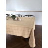 Nappe en coton lavé  Tile beige / marron