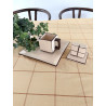 Nappe en coton lavé  Tile beige / marron