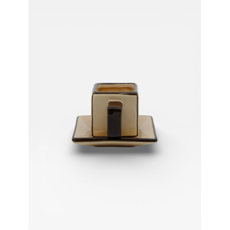Set de 2 tasses à café Tile  beige / marron