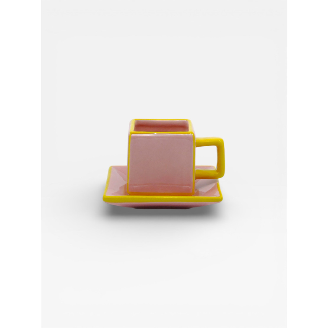 Set de 2 Tasses à Café Roses / Jaunes