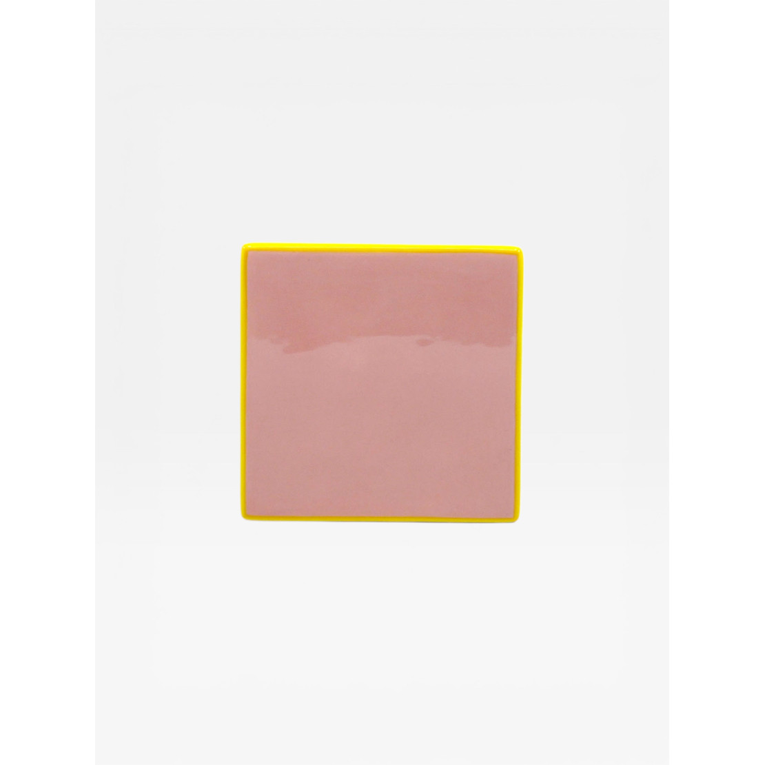 Set de 4 sous verres Tile rose / jaune