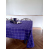 Nappe en coton lavé Tile bleu / rose