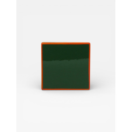 Set de 4 sous verres Tile  vert / orange
