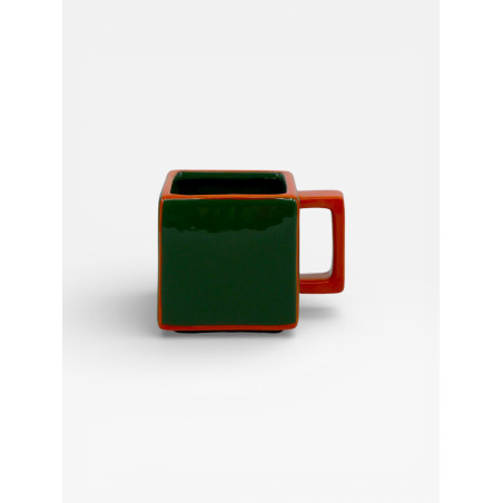 Mug Tile vert / orange