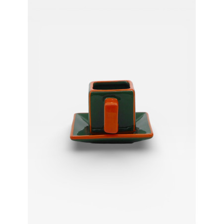 Set de 2 tasses à café Tile vert / orange