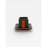 Set de 2 tasses à café Tile vert / orange