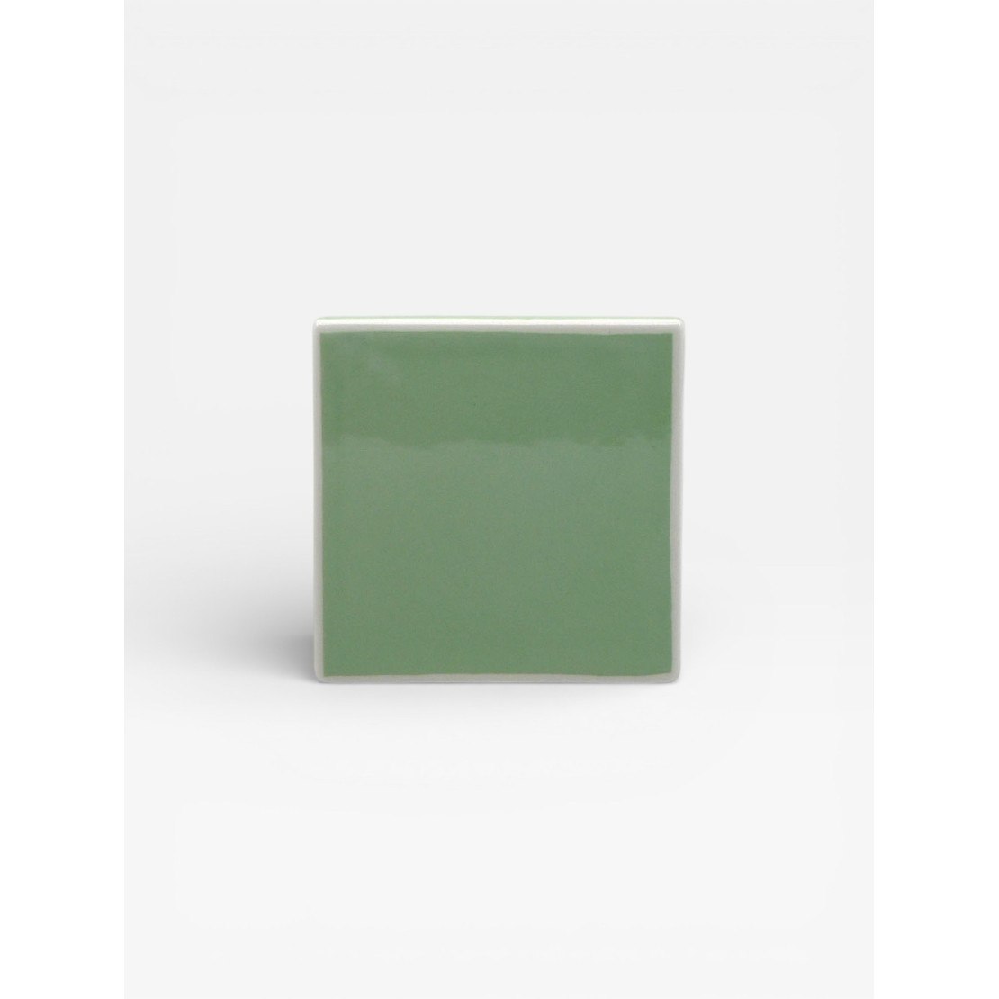 Set de 4 sous verres Tile vert / blanc