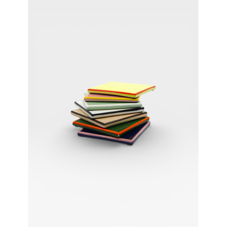 Set de 4 sous verres Tile vert / blanc