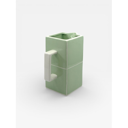 Carafe Tile vert / blanc