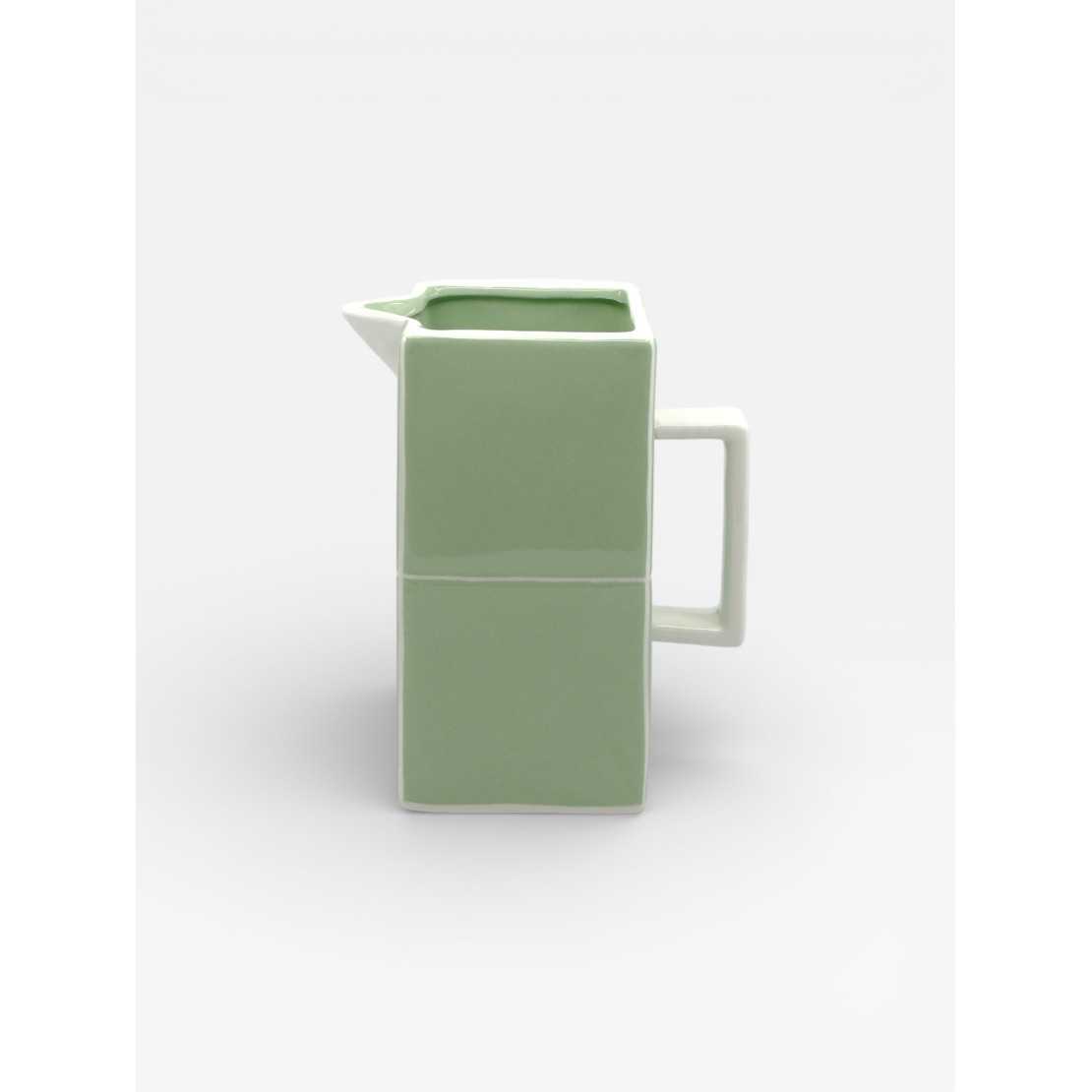 Carafe Tile vert / blanc