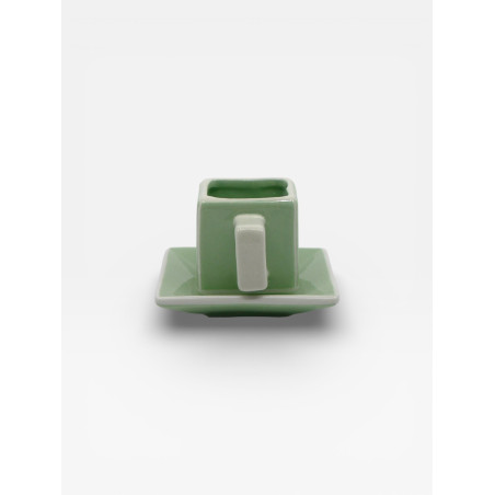 Set de 2 tasses à café Tile vert / blanc