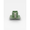 Set de 2 tasses à café Tile vert / blanc