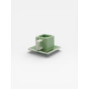 Set de 2 tasses à café Tile vert / blanc