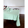 Nappe en coton lavé  Tile vert / blanc