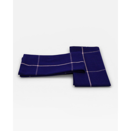 Lot de 6 sets de table - serviettes de table Tile bleu / rose